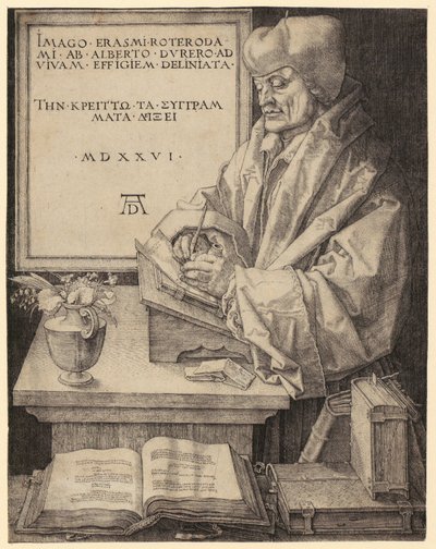 Porträt von Erasmus von Rotterdam von Albrecht Dürer