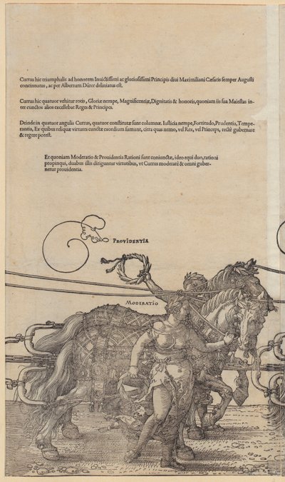 Providentia, Blatt 3 der Folge "Der große Triumphwagen" von Albrecht Dürer