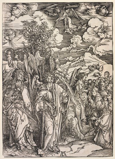 Offenbarung des Johannes: Vier Engel halten die Winde zurück, 1511 von Albrecht Dürer