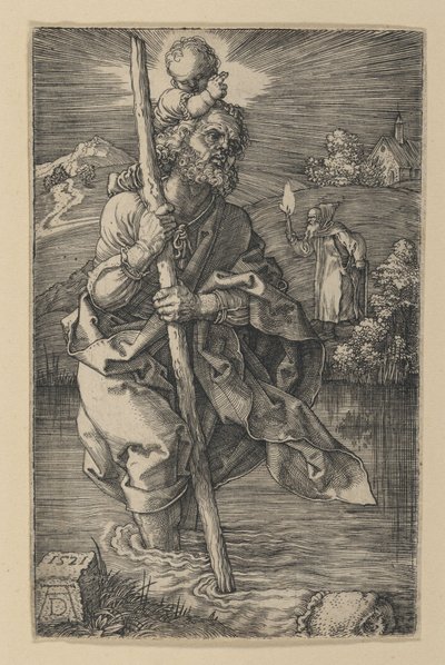 Der nach rechts gewandte heilige Christophorus von Albrecht Dürer