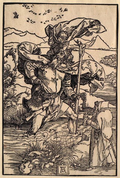 Der heilige Christophorus mit dem Vogelflug von Albrecht Dürer