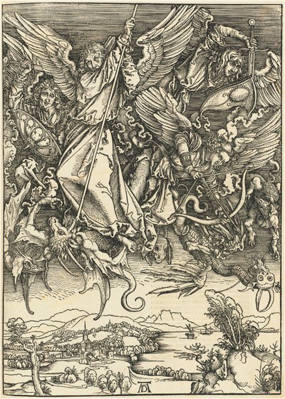 Der heilige Michael kämpft gegen den Drachen von Albrecht Dürer