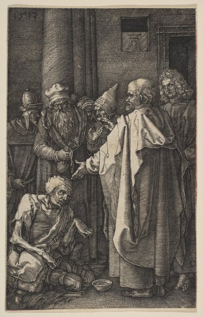 Heiliger Petrus und Heiliger Johannes am Tempeltor, aus "Die Passion" von Albrecht Dürer