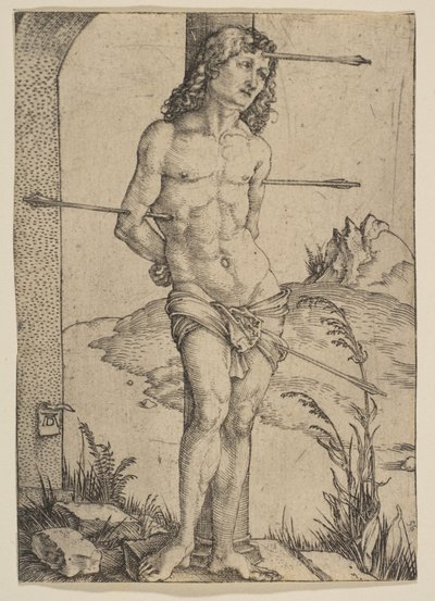 Der an die Säule gefesselte heilige Sebastian von Albrecht Dürer