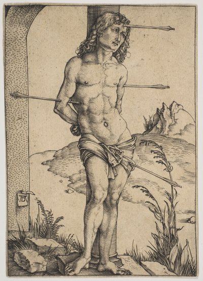 Der an die Säule gebundene heilige Sebastian von Albrecht Dürer