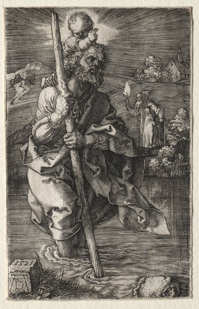 St. Christophorus, nach rechts gewandt von Albrecht Dürer
