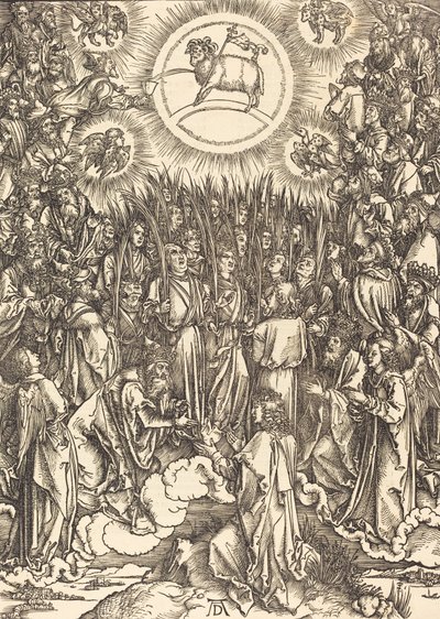 Die Anbetung des Lammes, 1498 von Albrecht Dürer