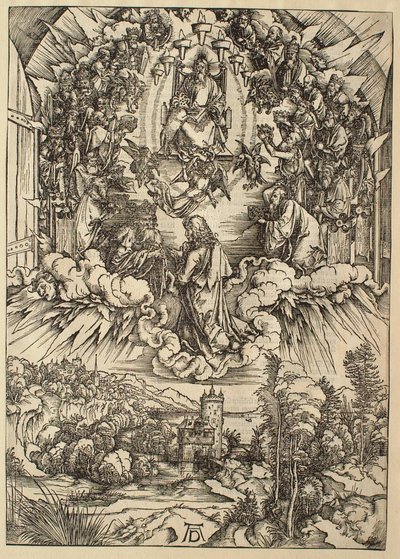 Die Apokalypse: Heiliger Johannes vor Gott und den Ältesten von Albrecht Dürer