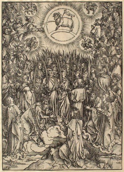 Die Apokalypse: Die Anbetung des Lammes von Albrecht Dürer