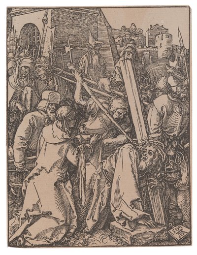 Das Tragen des Kreuzes, aus der Serie Die Kleine Passion von Albrecht Dürer
