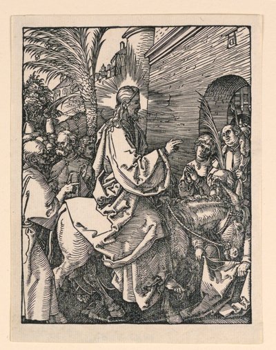 Der Einzug Christi in Jerusalem, aus der Serie Die kleine Passion von Albrecht Dürer