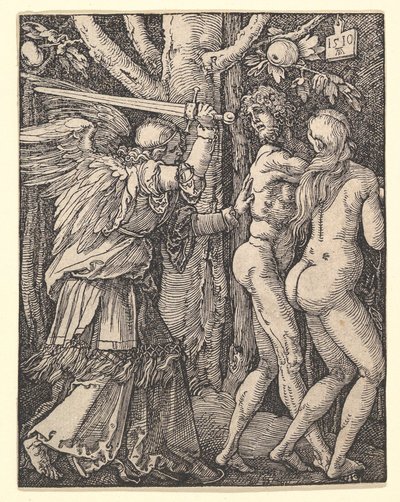 Die Vertreibung aus dem Paradies, aus "Die kleine Passion" von Albrecht Dürer