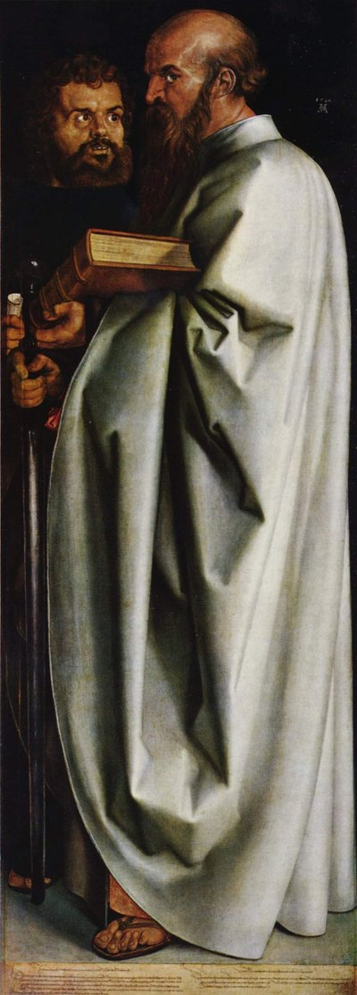 Die vier Apostel: Die Heiligen Markus und Paulus von Albrecht Dürer