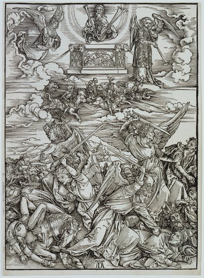 Die vier Racheengel am Euphrat, aus der Folge „Die Apokalypse“ von Albrecht Dürer