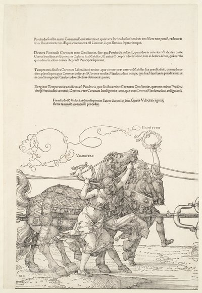 Der große Triumphwagen: Velocitas und Firmitudo von Albrecht Dürer