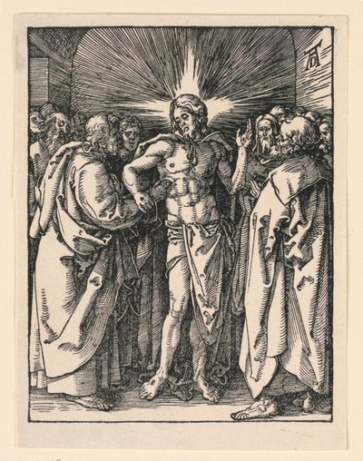 Der Unglaube des heiligen Thomas, aus der Serie Die kleine Passion von Albrecht Dürer