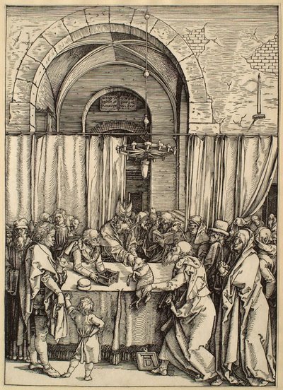 Das Marienleben: Joachims Opfer wird zurückgewiesen von Albrecht Dürer