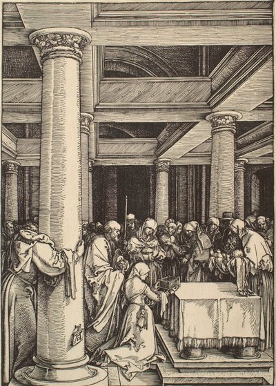 Das Leben der Jungfrau: Die Darstellung im Tempel von Albrecht Dürer