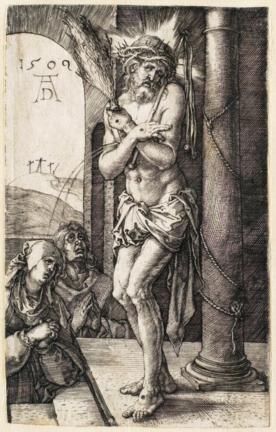 Die Passion: Der Mann der Schmerzen steht an der Säule von Albrecht Dürer