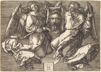 Das Schweißtuch, gehalten von zwei Engeln von Albrecht Dürer