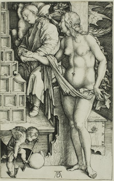 Die Versuchung des Müßiggängers (Der Traum des Doktors) von Albrecht Dürer