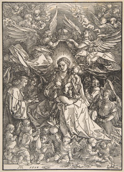 Die Jungfrau umgeben von vielen Engeln von Albrecht Dürer