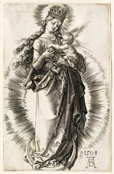 Die Jungfrau auf der Mondsichel mit der Sternenkrone von Albrecht Dürer