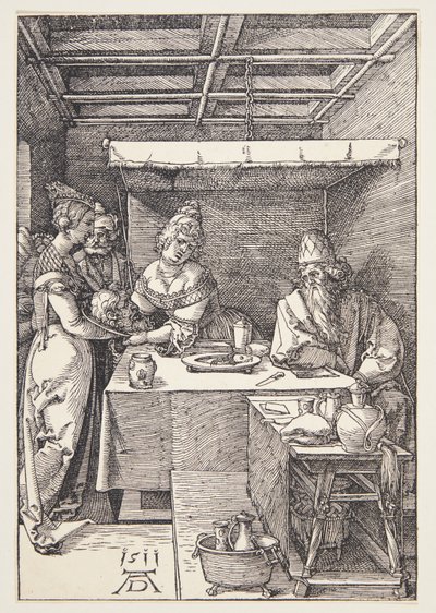 Der Kopf von Johannes dem Täufer wird Herodias gebracht von Albrecht Dürer