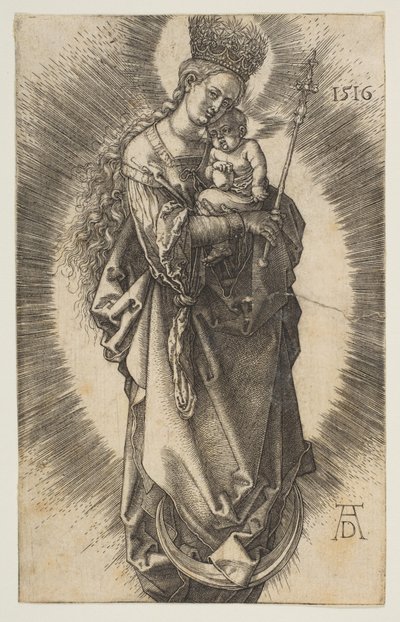 Madonna auf der Mondsichel mit Zepter und Sternenkrone von Albrecht Dürer