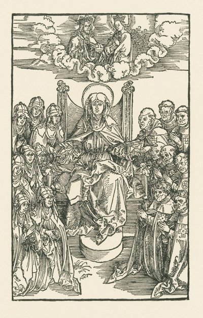 Birgitta umgeben von Nonnen und Mönchen von Albrecht Dürer or Duerer