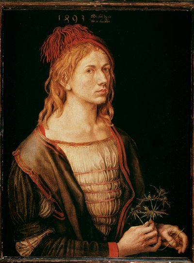 Selbstporträt mit einer Distel von Albrecht Dürer