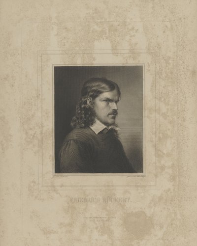 Porträt von Friedrich Rückert 1788-1866, 1840er Jahre von Albrecht Fürchtegott Schultheiss