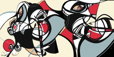 Abstrakte kubistische Gesichter von Alejandra Winkhaus