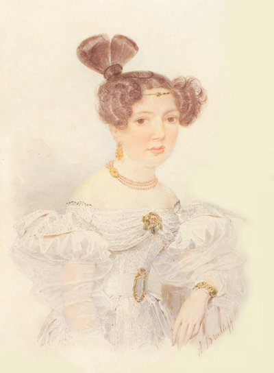 Porträt von Jekaterina Iwanowna Sagryazhskaja 1779-1842 von Aleksandr Pavlovich Bryullov