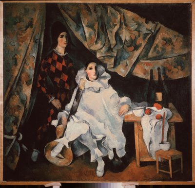 Die Brüder Cyrano (in Kostümen von Pierrot und Harlekin) von Aleksandr Vasilievich Shevchenko