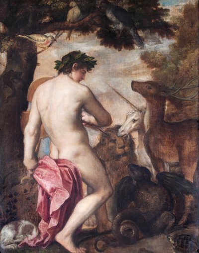 Orpheus verzaubert die Tiere von Alessandro (1588–1649) (attr. to) Titian (workshop of) and Padovanino