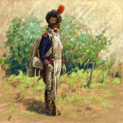 Revolutionärer Infanterist mit Raupenhelm, 2018 von Alessandro Lonati