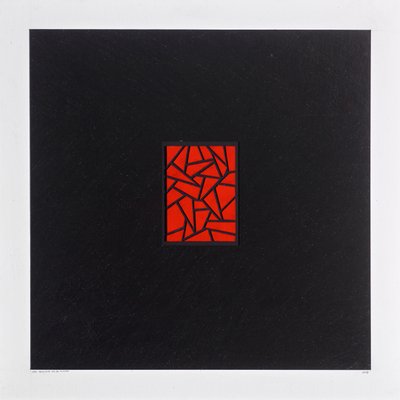 Rote Stücke auf Schwarz von Alex Dunn