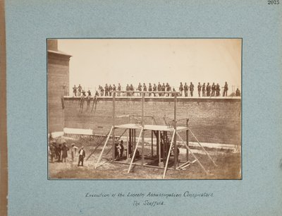 Hinrichtung der Verschwörer des Lincoln-Attentats. Das Gerüst von Alexander Gardner