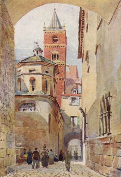 Albenga, Kathedralturm und Baptisterium von Alexander Henry Hallam Murray