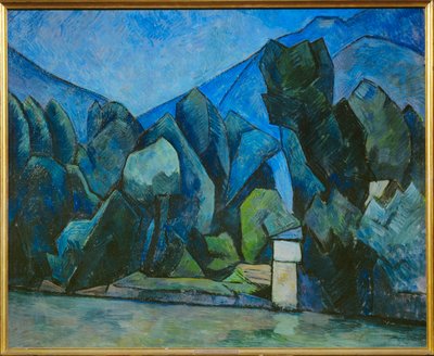 Landschaft mit Fluss von Alexander Kanoldt