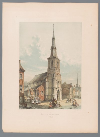 Ansicht der St.-Martins-Kirche in Sint-Truiden von Alexander Schaepkens
