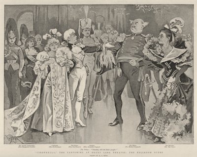 Aschenputtel, das Pantomime im Drury Lane Theatre, die Ballszene von Alexander Stuart Boyd