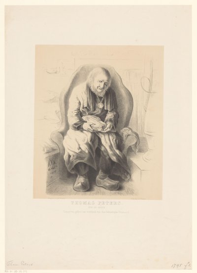 Porträt von Thomas Peters, 112 Jahre alt von Alexander Ver Huell