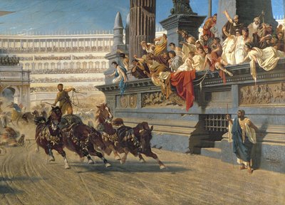 Das Wagenrennen (Detail) von Alexander von Wagner