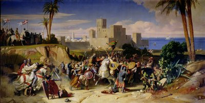 Die Eroberung von Beirut durch die Kreuzfahrer 1197 von Alexandre-Jean-Baptiste Hesse