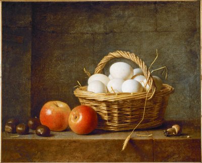 Ein Korb mit Eiern von Alexandre Couder