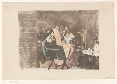Visitenkarte des Kunsthändlers Edmond Sagot in Paris von Alexandre Lunois