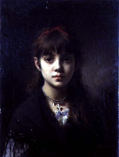 Die Tochter des Künstlers, 1884 von Alexei Alexevich Harlamoff