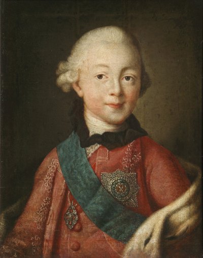Porträt von Großherzog Pavel Petrovich 1754-1801 von Alexei Petrovich Antropov